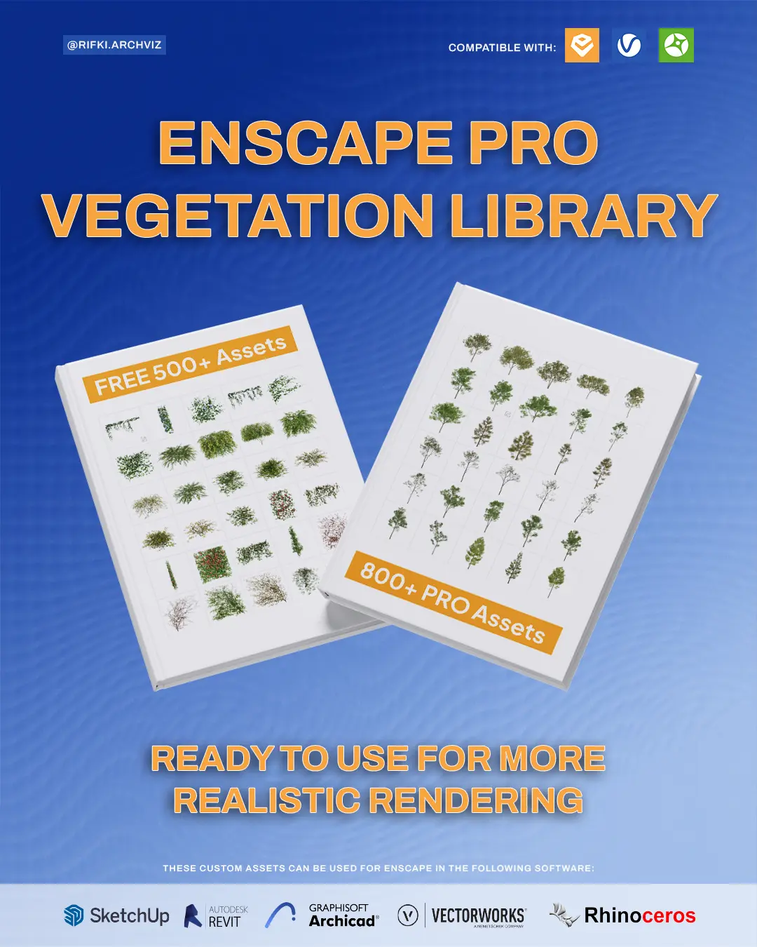 enscape plant and tree assets