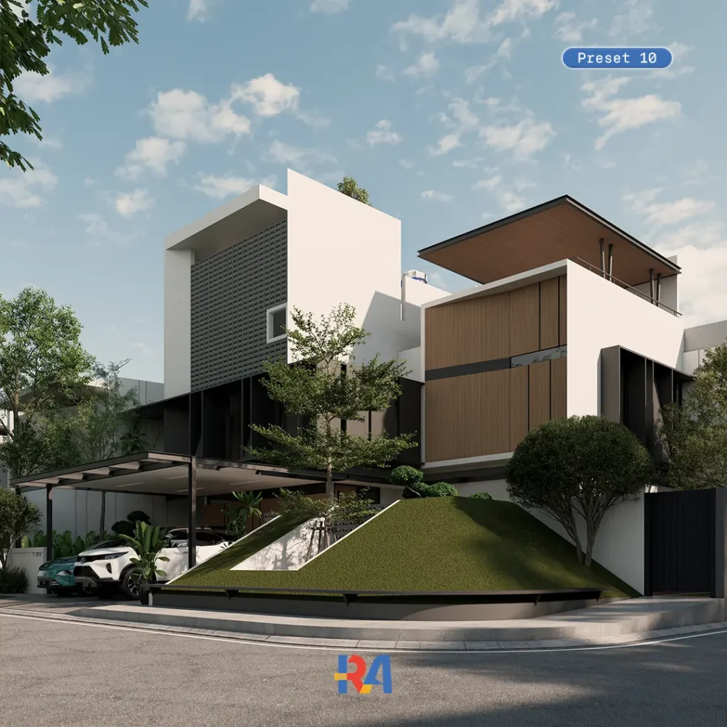 10 Realistic Enscape Presets day scene vibrant sunny exterior render